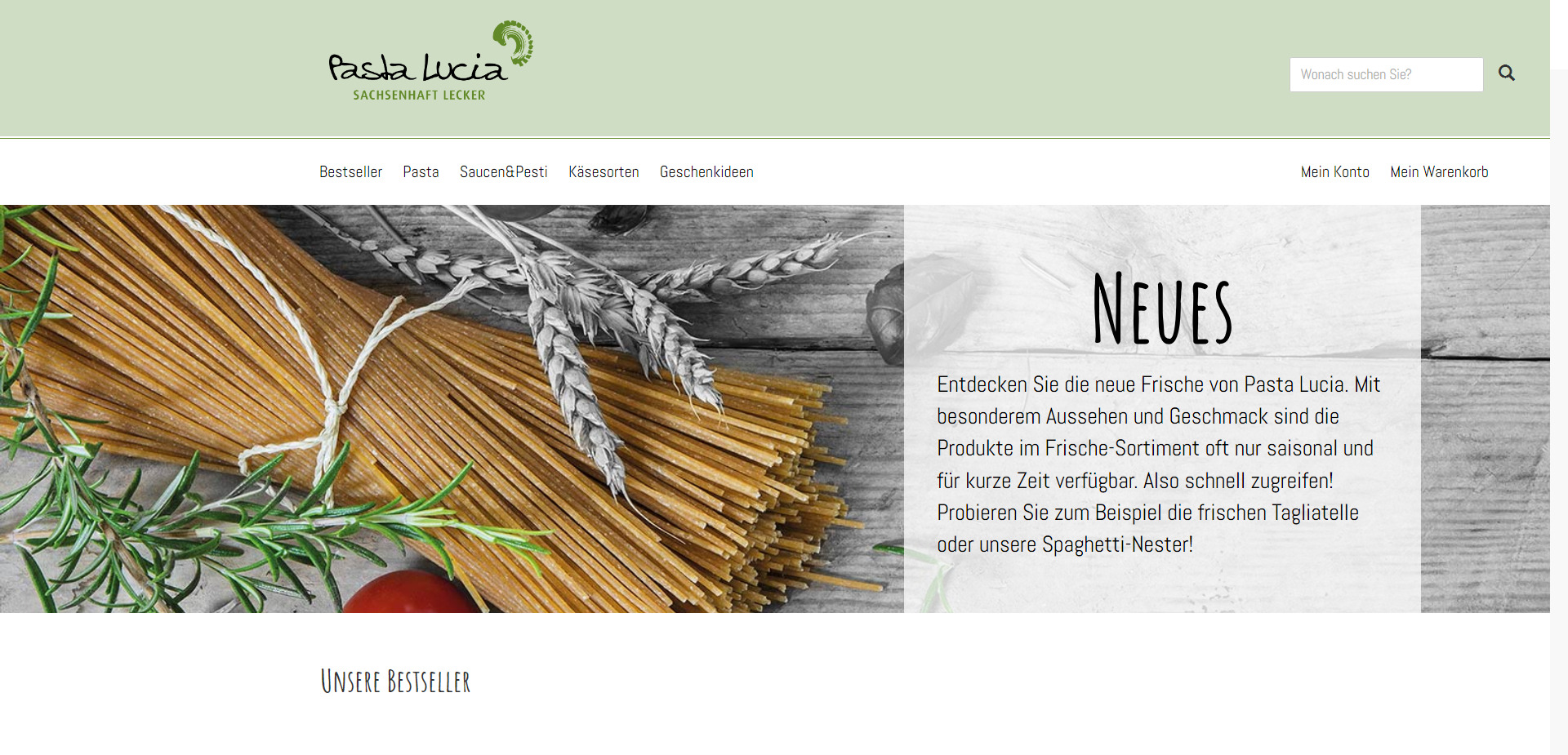 Webentwicklung-Pasta-lucia-Onlineshop-website